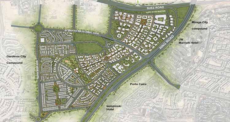 Master Plan of Compound The Median Residences New Cairo by Ezan Developments - ماستر بلان كمبوند ذا ميديان ريزيدنس القاهرة الجديدة من شركة ايزان للتطوير العقاري